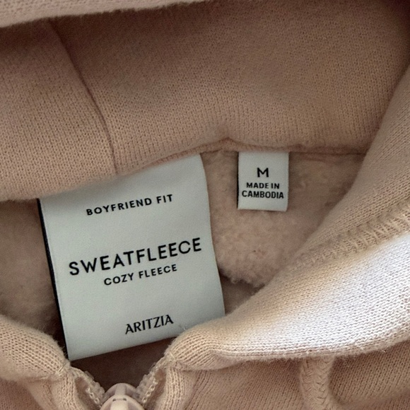 Aritzia Blush Sweatfleece Hoodie - Picture 3 of 5